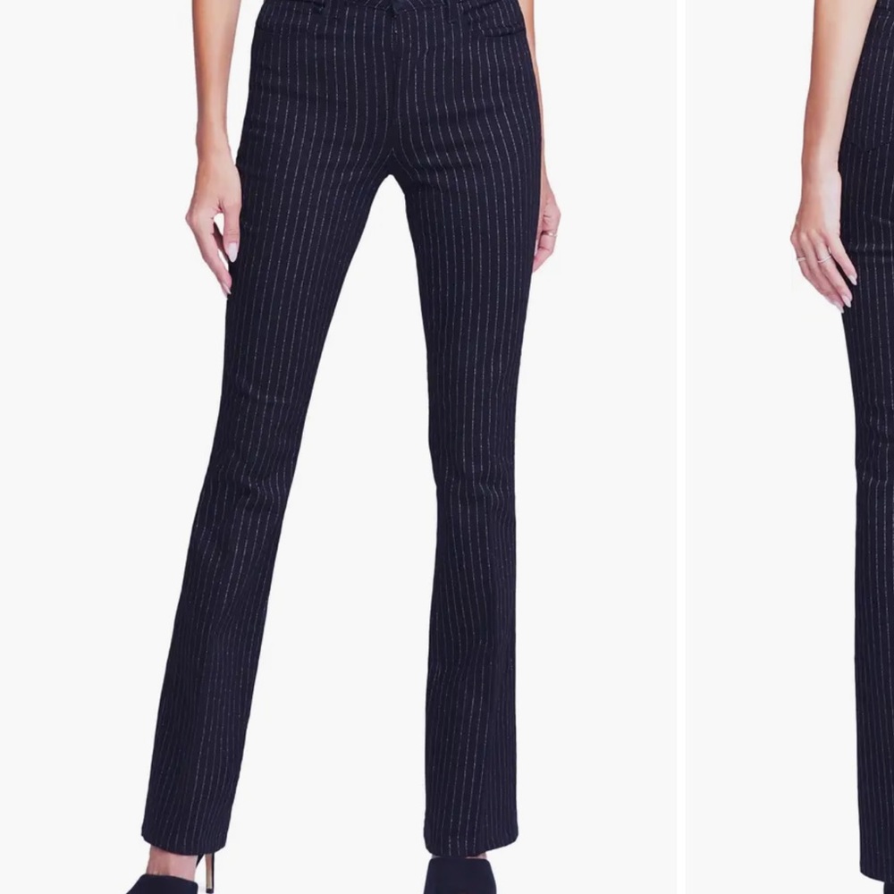 L’Agence NWT black and silver glitter pants Sz 27